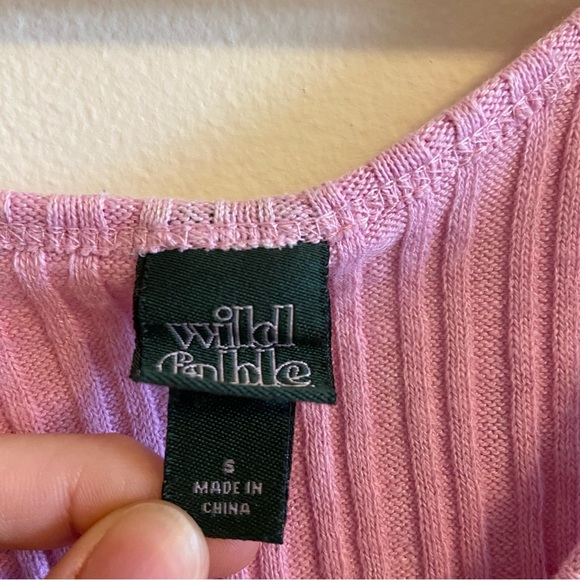 Wild Fable Pink Ribbed Tank Top - Picture 3 of 4